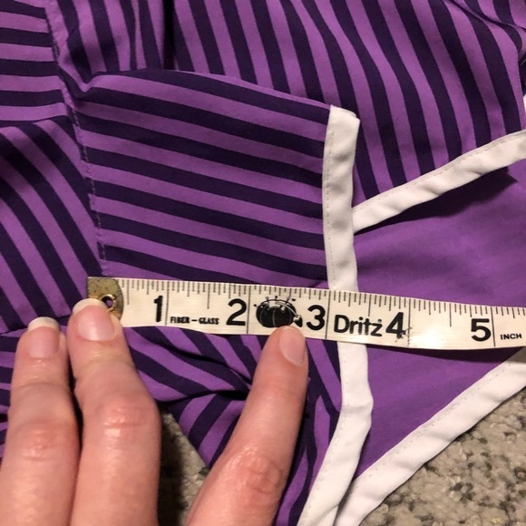 Nike Dri-Fit Purple Striped Athletic Shorts Size Medium - Picture 5 of 6